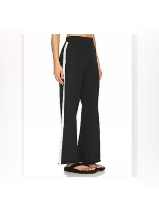 House of Harlow 1960 Pants - Revolve House Of Harlow Ribbed Flare Wide Leg Black Stripe Pants Small
